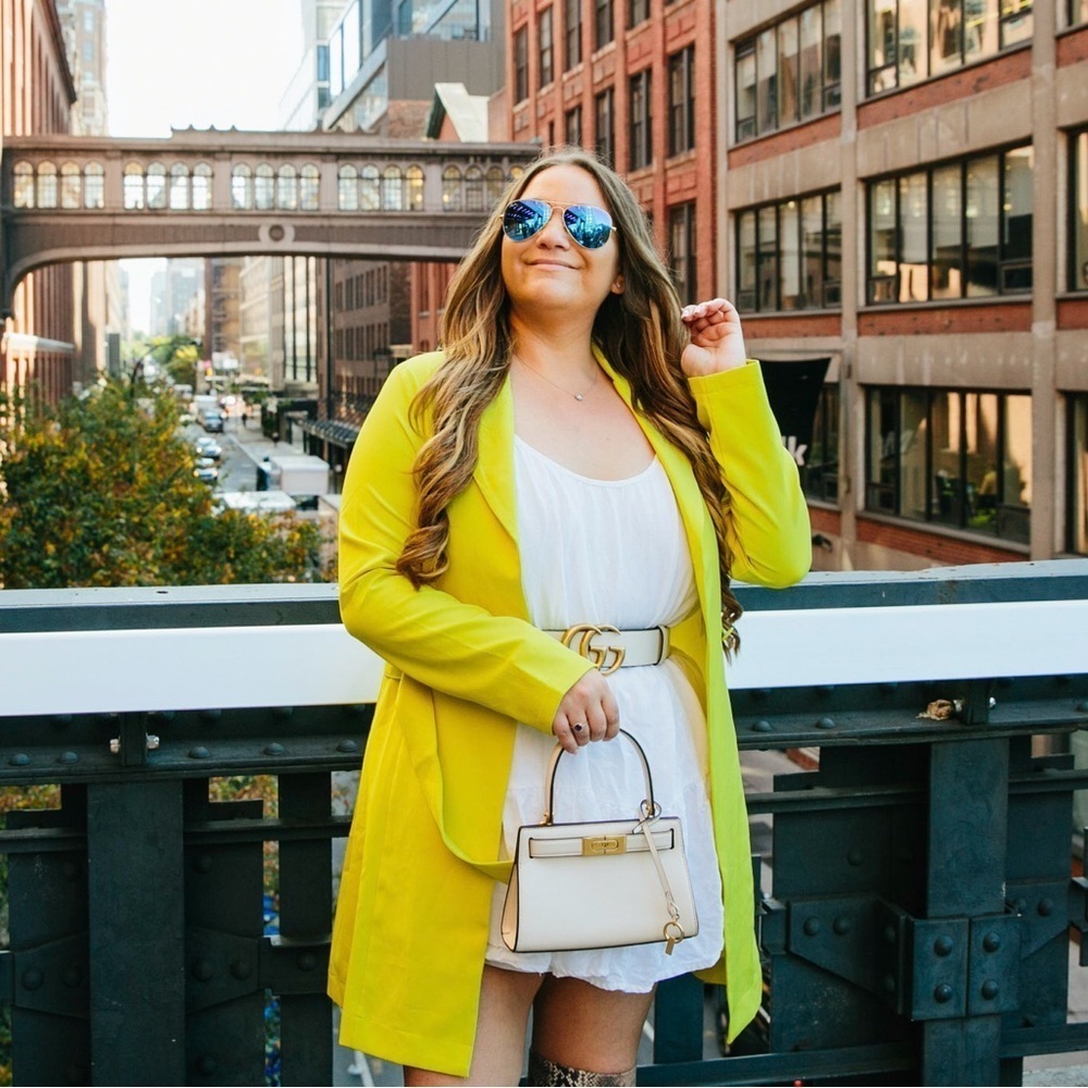 NEW Lime Green Lightweight Trench Style Jacket - Picture 1 of 11